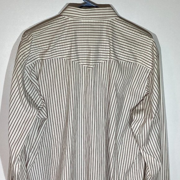 VTG WMG Western Striped Mens Button White Size XL Pearl Snap 2Pocket Long Sleeve - Picture 4 of 14